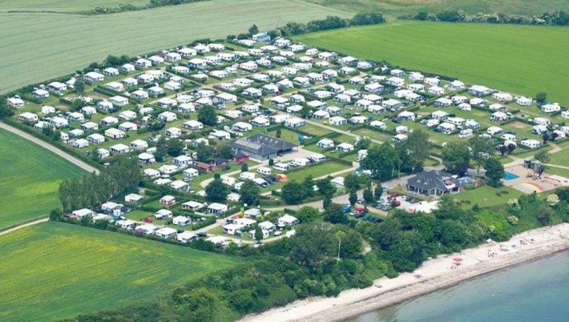 Luftfoto over Gåsevig Camping