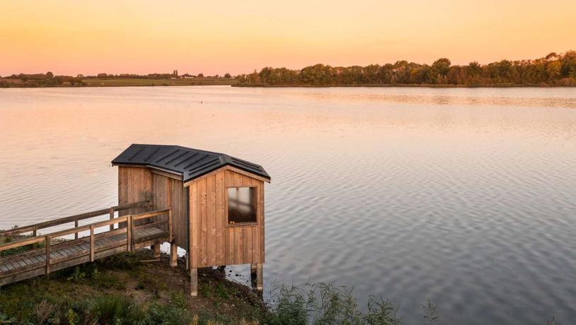 Vogelbeobachtungshaus am Bundsø im Naturpark Nordals