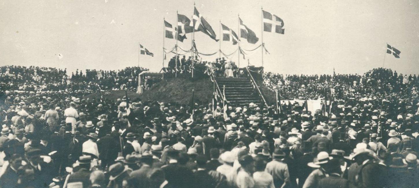 Archivfoto vom Wiedervereinigungsfest 1920 auf der Dybbøl Banke