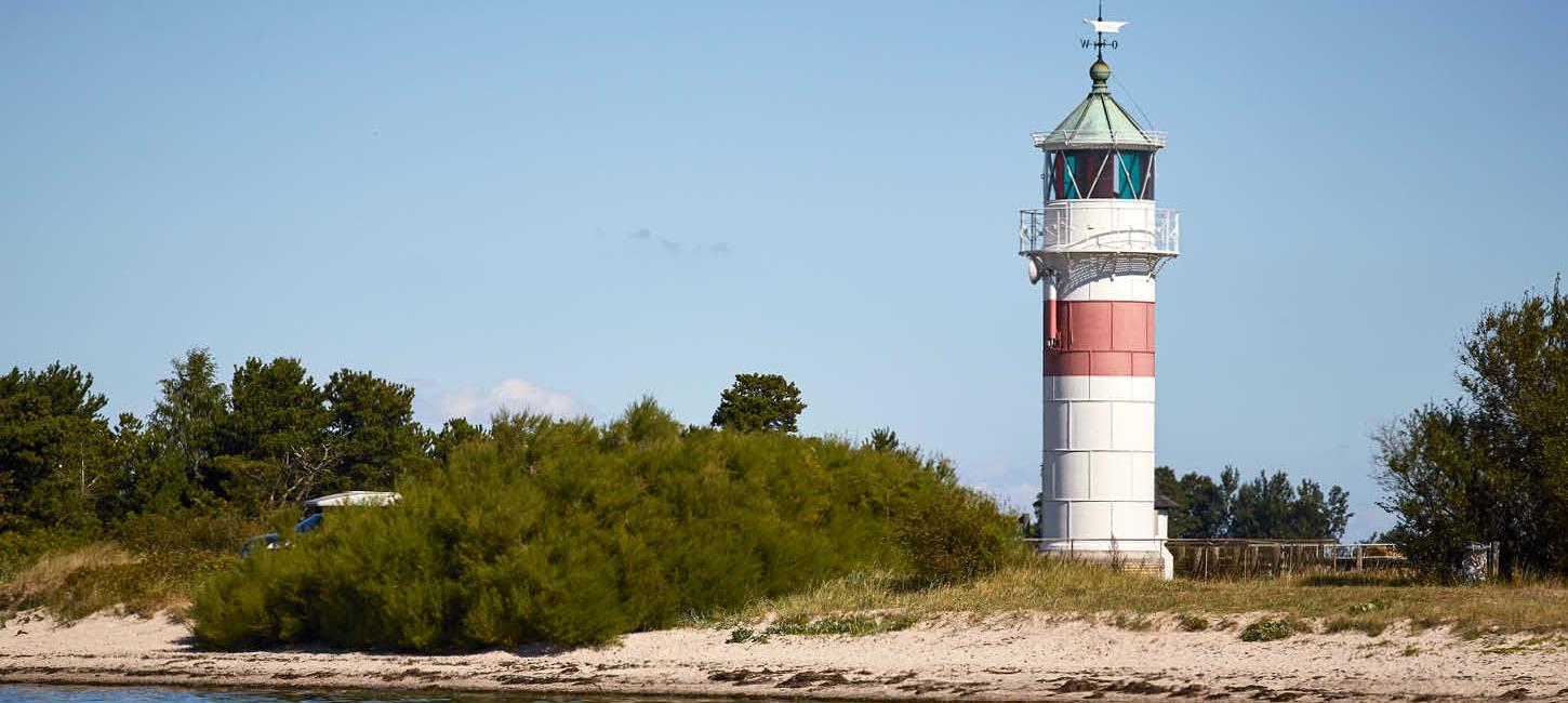 Leuchtturm am Strand auf Årø