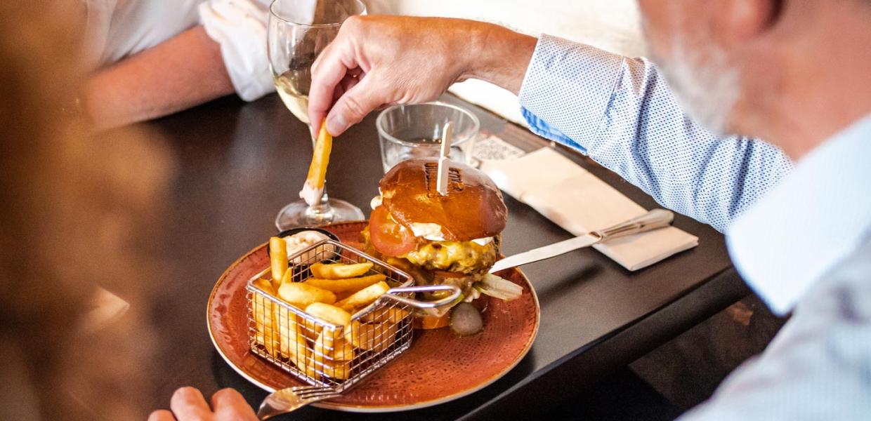 Burger bei Fox and Hounds, Sønderborg