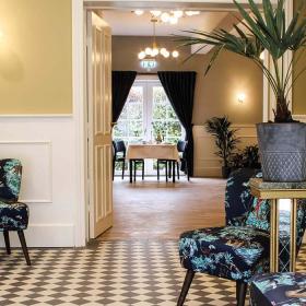Indendørs på Hostrups Hotel i Tønder